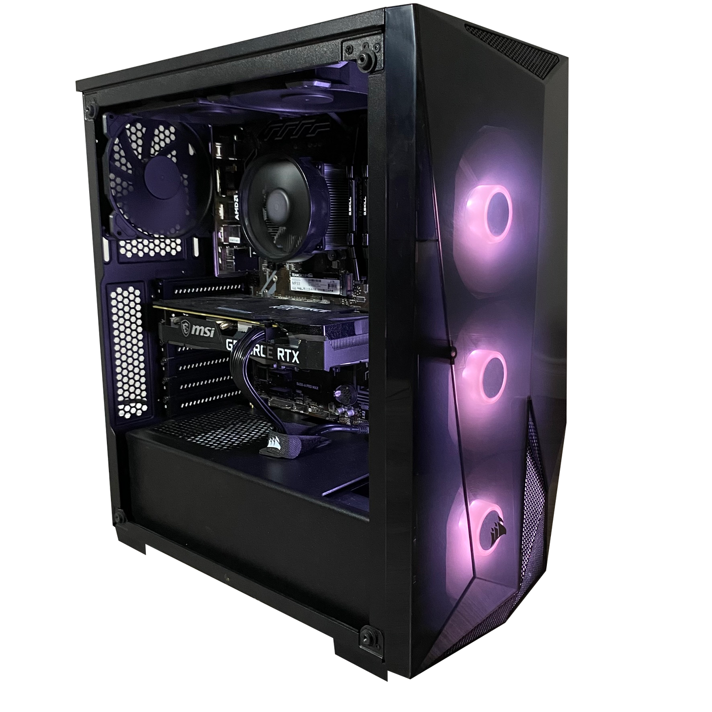 (Remis à neuf) Corsair Carbide RGB - PC Gamer Ryzen 5 + rtx 3050
