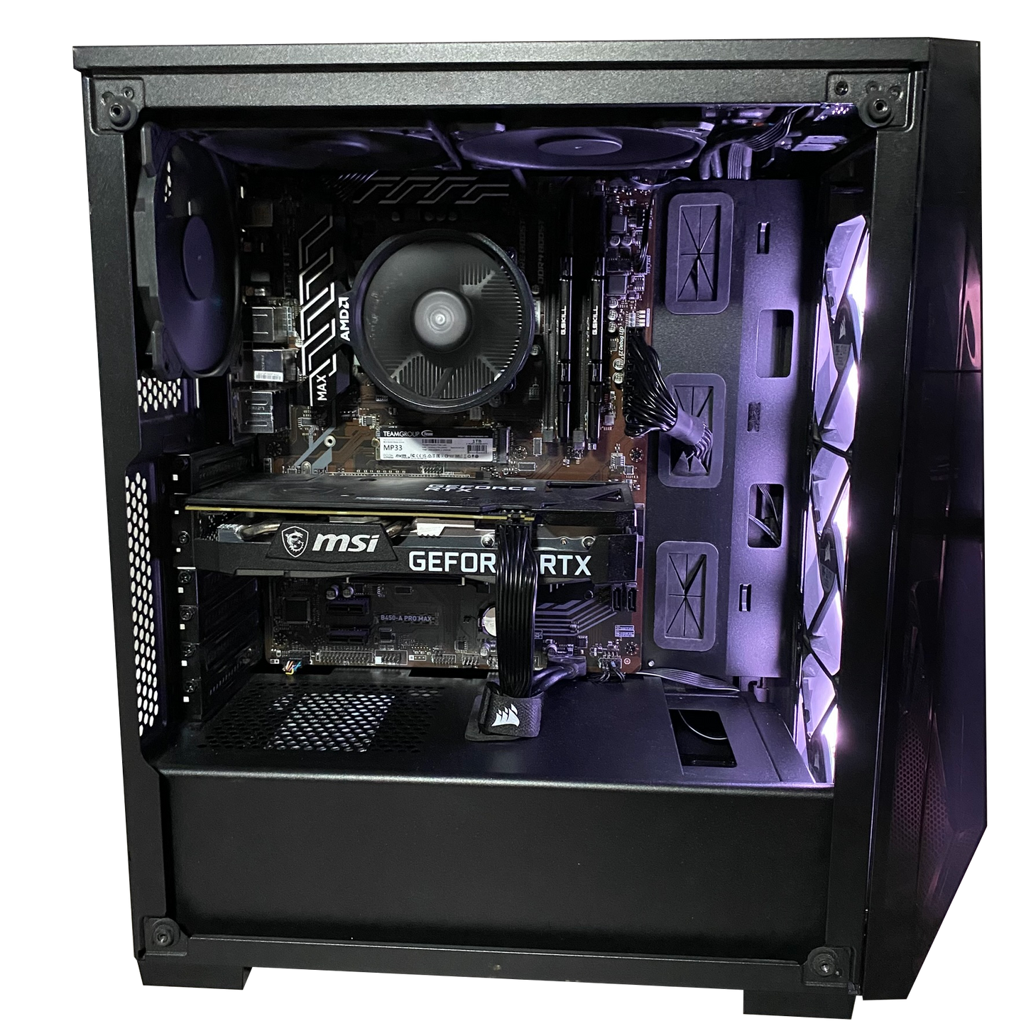 (Remis à neuf) Corsair Carbide RGB - PC Gamer Ryzen 5 + rtx 3050